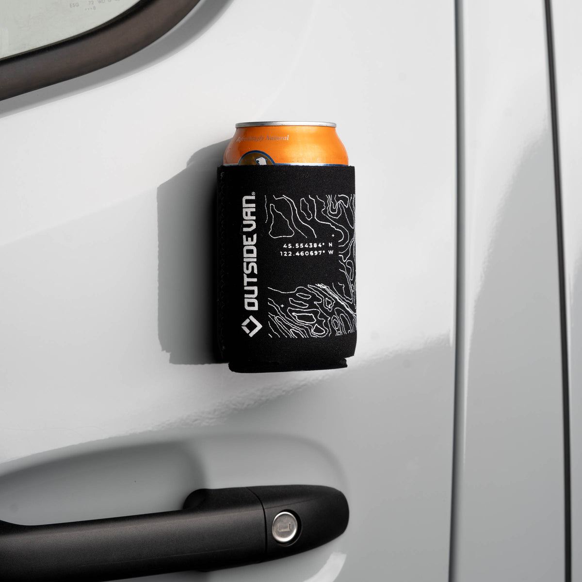 Koozie Outside Van